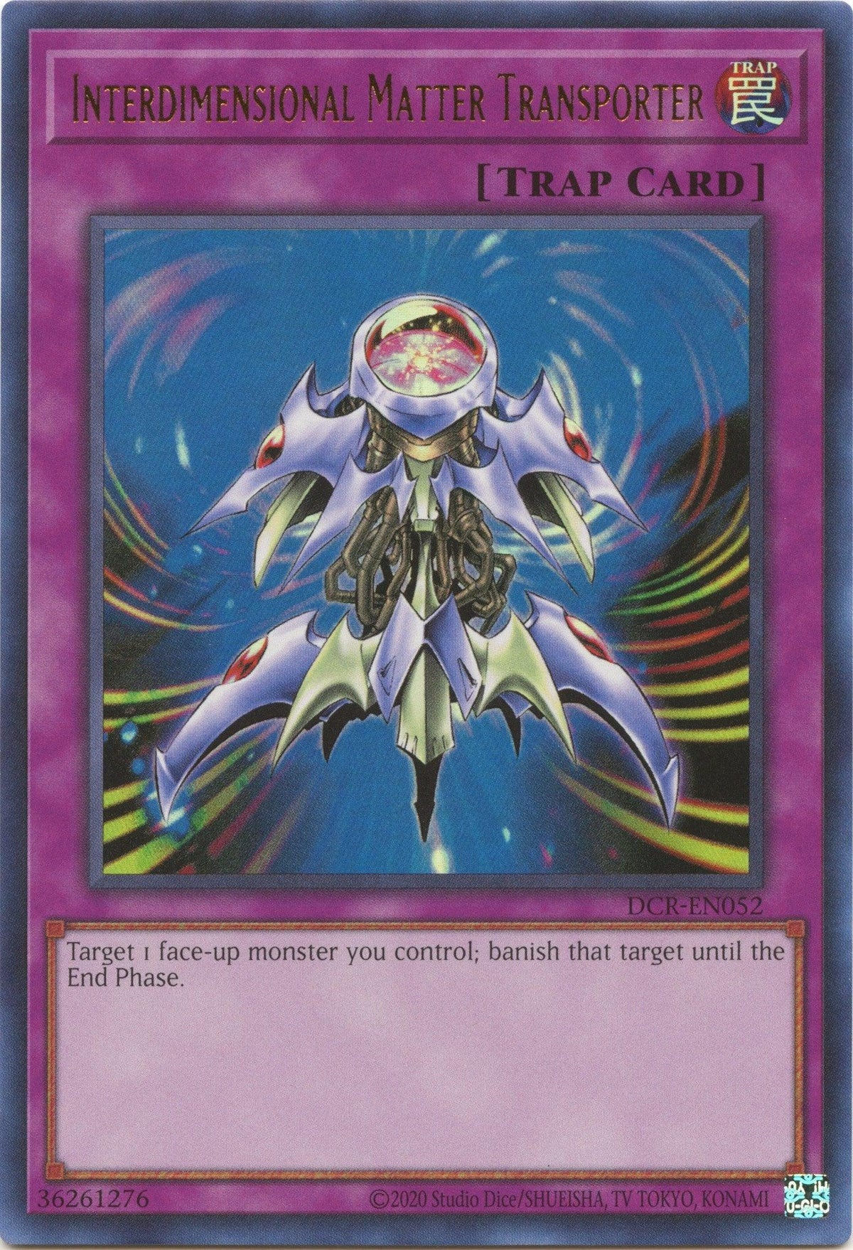 Dark Crisis (25th Anniversary Edition), Normal Trap, Trap, Ultra Rare, Unlimited Interdimensional Matter Transporter (25th Anniversary) [DCR-EN052] Ultra Rare - Trading Card World