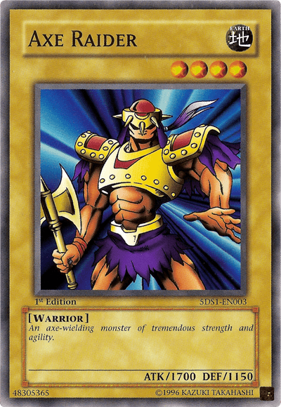 1st Edition, 5D's Starter Deck 2008, Common, Earth, Normal Monster, Unlimited, Warrior Axe Raider [5DS1-EN003] Common - Trading Card World