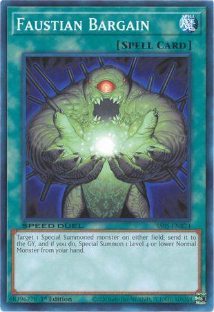 1st Edition, Common, Normal Spell, Speed Duel: Twisted Nightmares, Spell Faustian Bargain [SS05-ENB24] Common - Trading Card World