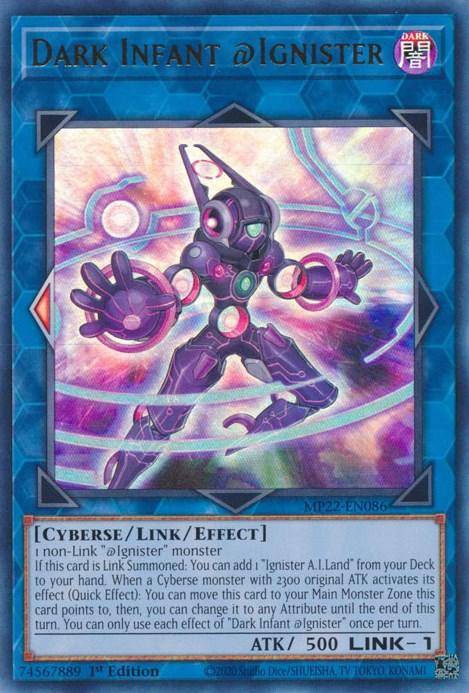 1st Edition, 2022 Tin of the Pharaoh's Gods, Cyberse, Dark, Link/Effect Monster, Ultra Rare Dark Infant @Ignister [MP22-EN086] Ultra Rare - Trading Card World