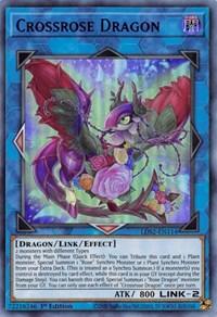 1st Edition, Dark, Dragon, Legendary Duelists: Season 2, Link/Effect Monster, Ultra Rare Crossrose Dragon (Blue) [LDS2-EN114] Ultra Rare - Trading Card World