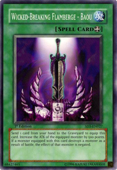 1st Edition, Common, Equip Spell, Spell, Structure Deck: Warrior's Triumph Wicked-Breaking Flamberge - Baou [SD5-EN027] Common - Trading Card World