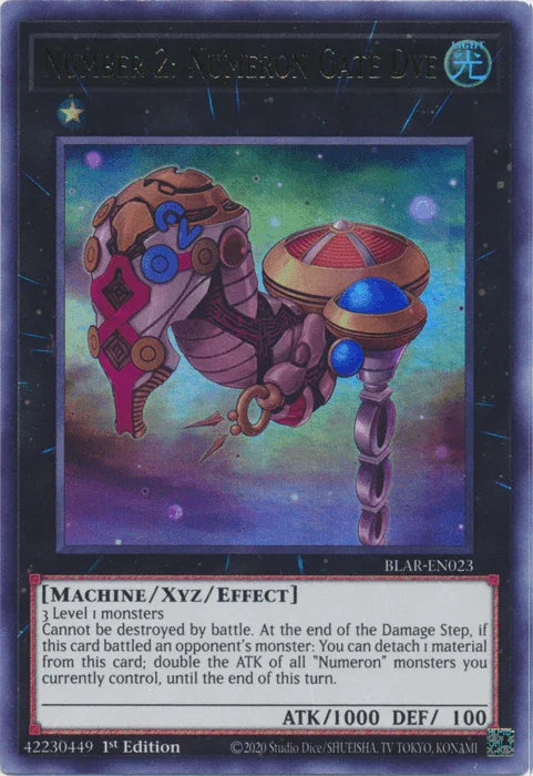 1st Edition, Battles of Legend: Armageddon, Light, Machine, Ultra Rare, Xyz/Effect Monster Number 2: Numeron Gate Dve [BLAR-EN023] Ultra Rare - Trading Card World