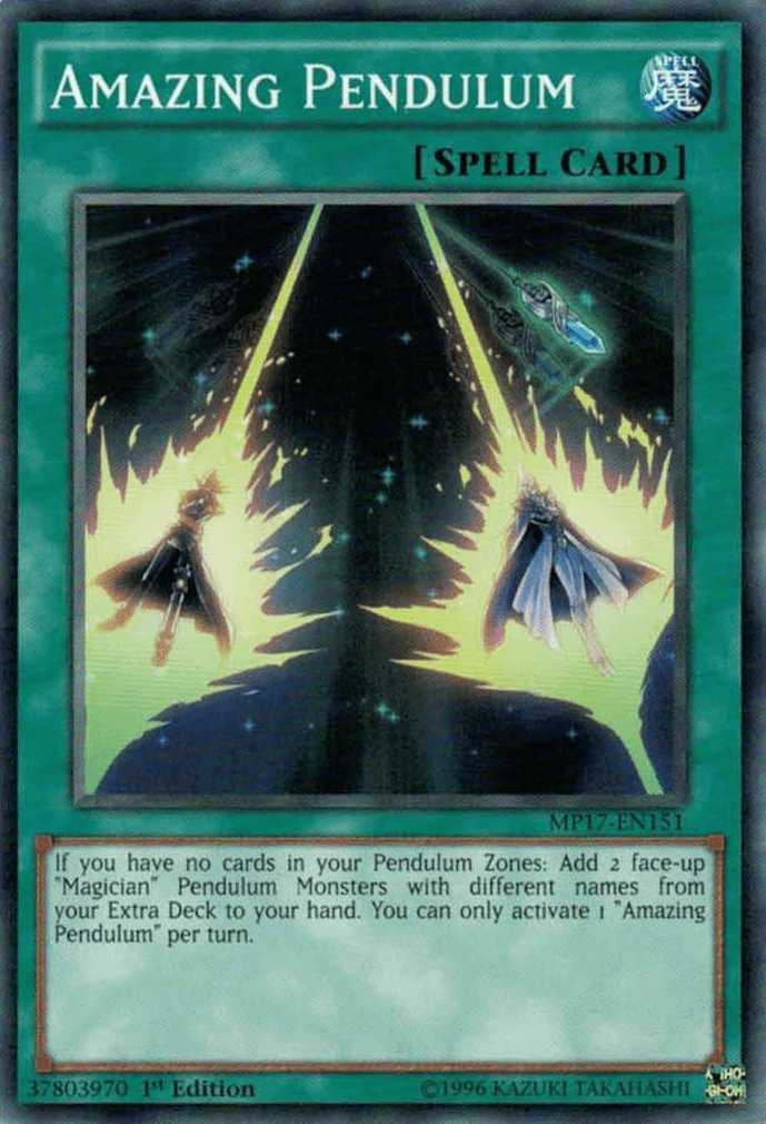 1st Edition, 2017 Mega-Tins Mega Pack, Common, Normal Spell, Spell Amazing Pendulum [MP17-EN151] Common - Trading Card World