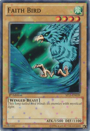 1st Edition, Normal Monster, Star Pack 2013, Starfoil Rare, Unlimited, Wind, Winged Beast Faith Bird [SP13-EN039] Starfoil Rare - Trading Card World