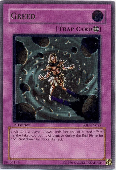 1st Edition, Continuous Trap, Soul of the Duelist, Trap, Ultimate Rare, Unlimited Greed [SOD-EN055] Ultimate Rare - Trading Card World
