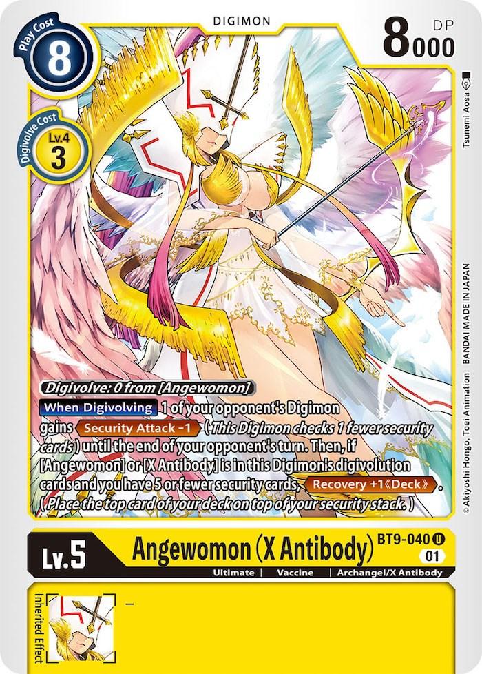 Archangel/X Antibody, BT9-040, Digimon, Ultimate, Uncommon, Vaccine, X Record, Yellow Angewomon (X Antibody) [BT9-040] [X Record] - Trading Card World