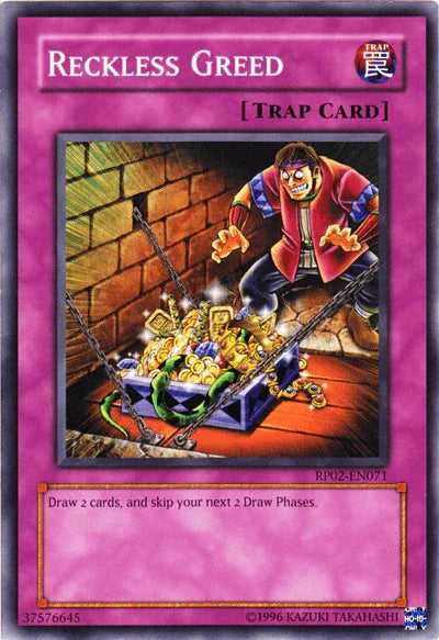 Common, Normal Trap, Retro Pack 2, Trap, Unlimited Reckless Greed [RP02-EN071] Common - Trading Card World
