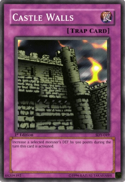 1st Edition, Common, Normal Trap, Starter Deck: Yugi, Trap, Unlimited Castle Walls [SDY-049] Common - Trading Card World