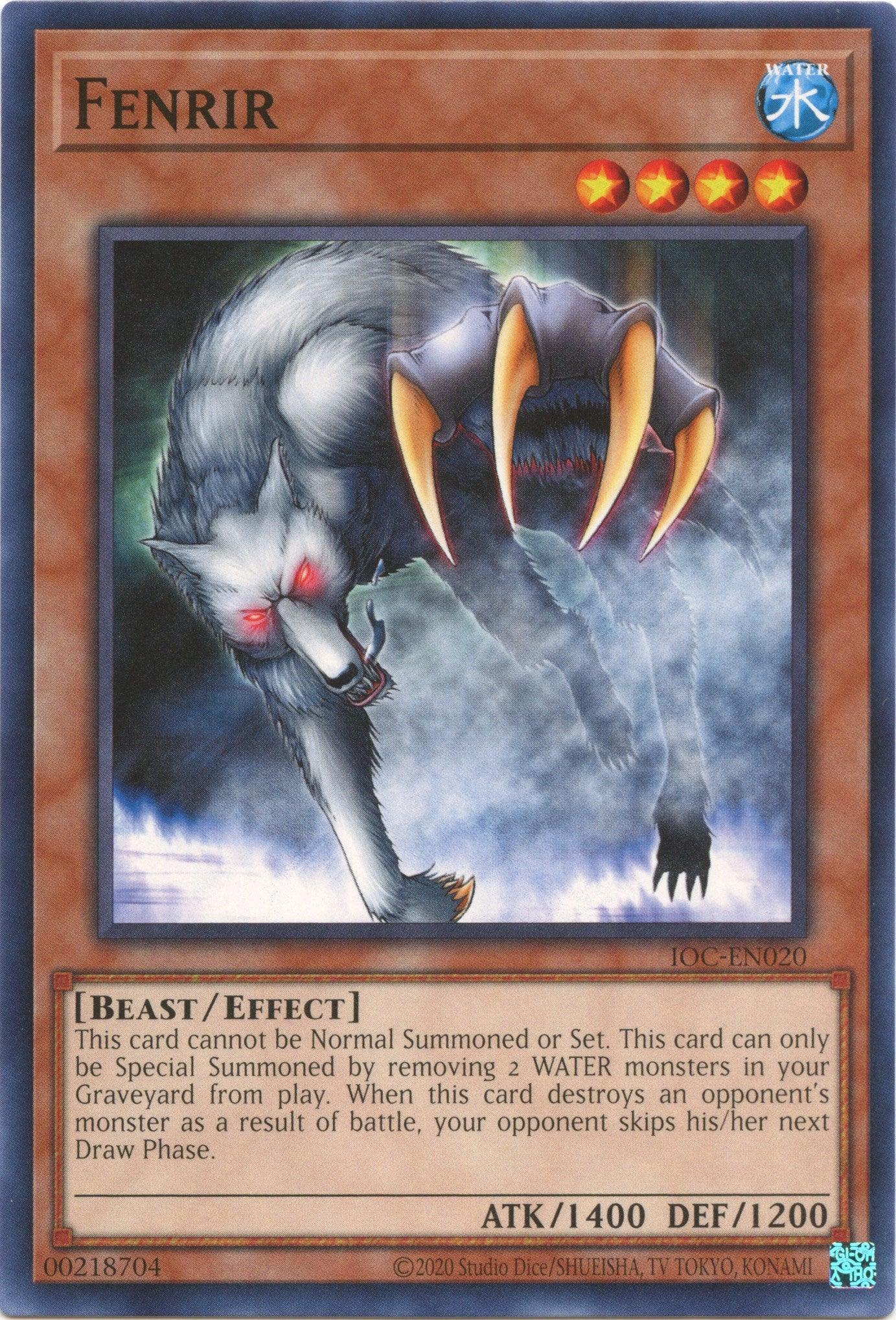 Beast, Common, Effect Monster, Invasion of Chaos (25th Anniversary Edition), Unlimited, Water Fenrir (25th Anniversary) [IOC-EN020] Common - Trading Card World