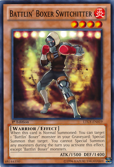 1st Edition, Common, Effect Monster, Fire, Lord of the Tachyon Galaxy, Unlimited, Warrior Battlin' Boxer Switchitter [LTGY-EN019] Common - Trading Card World