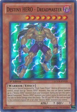 1st Edition, Dark, Effect Monster, Legendary Collection 2, Super Rare, Unlimited, Warrior Destiny HERO - Dreadmaster [LCGX-EN125] Super Rare - Trading Card World