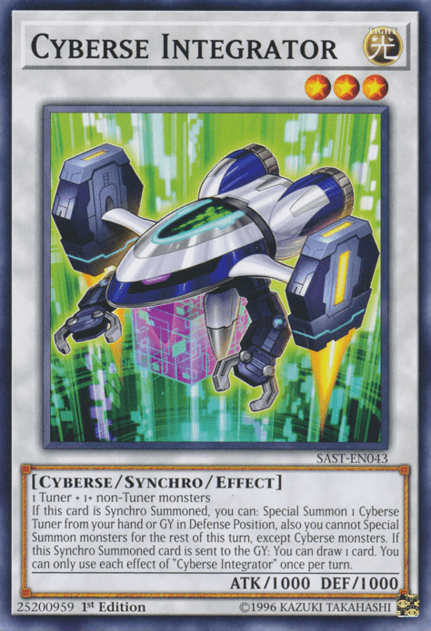1st Edition, Common, Cyberse, Light, Savage Strike, Synchro/Effect Monster, Unlimited Cyberse Integrator [SAST-EN043] Common - Trading Card World