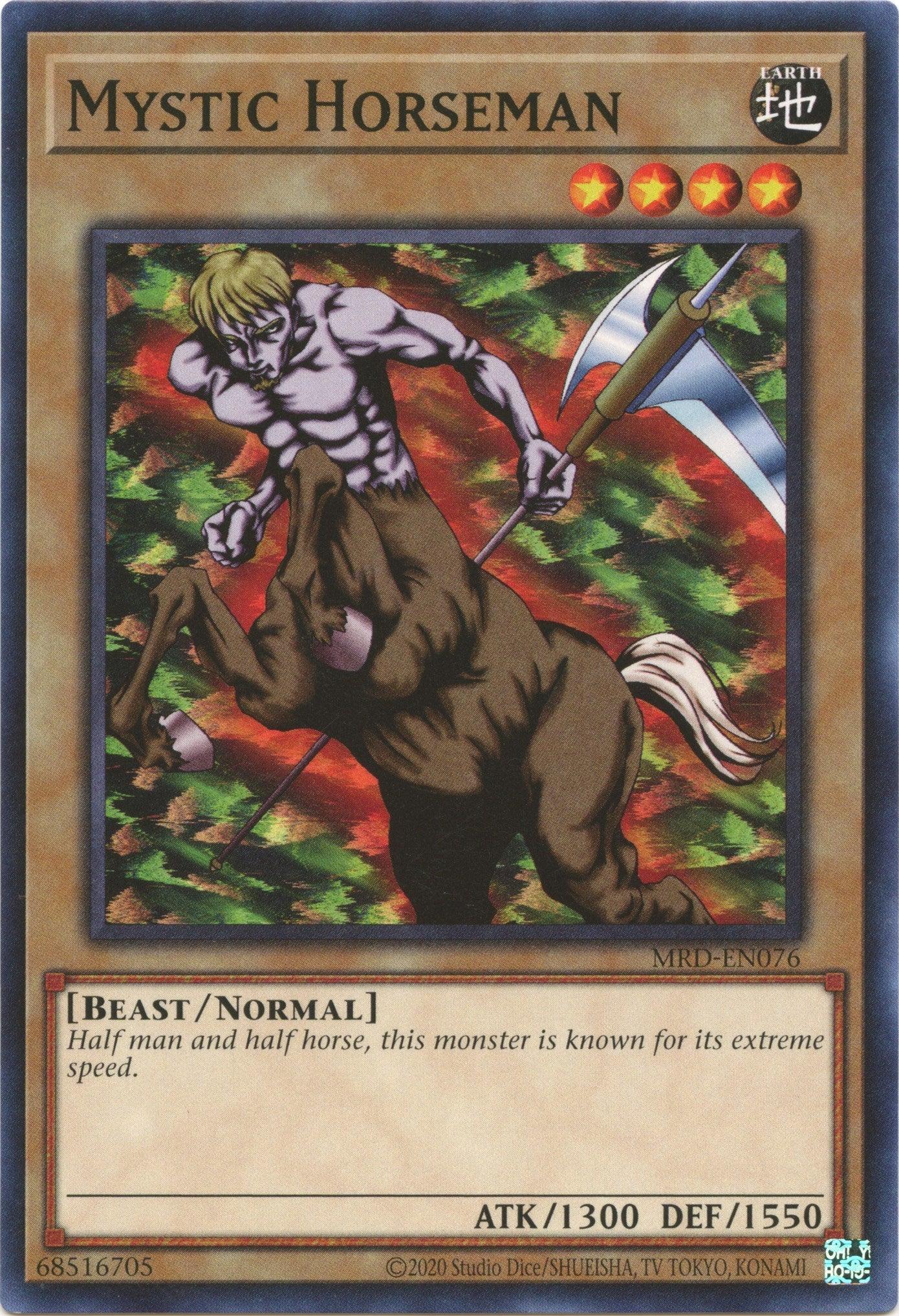 Beast, Common, Earth, Metal Raiders (25th Anniversary Edition), Normal Monster, Unlimited Mystic Horseman (25th Anniversary) [MRD-EN076] Common - Trading Card World
