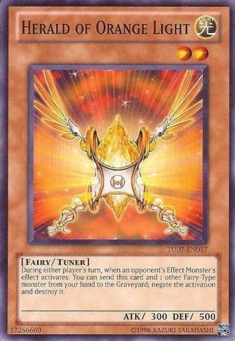 Common, Fairy, Light, Tuner Monster, Turbo Pack: Booster Seven, Unlimited Herald of Orange Light [TU07-EN017] Common - Trading Card World