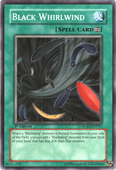 1st Edition, Common, Continuous Spell, Raging Battle, Spell, Unlimited Black Whirlwind [RGBT-EN051] Common - Trading Card World
