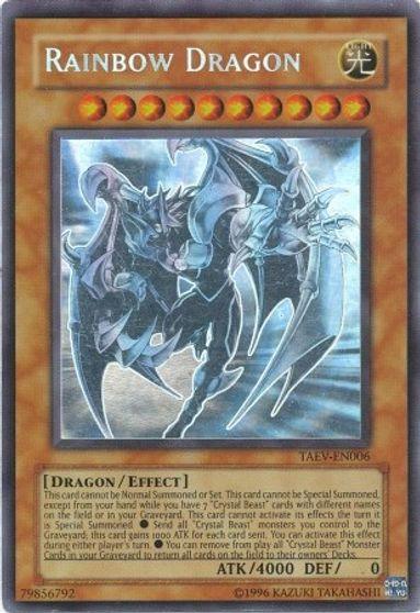 Dragon, Effect Monster, Ghost Rare, Light, Tactical Evolution, Unlimited Rainbow Dragon (Chaos Neos Misprint) [TAEV-EN006] Ghost Rare - Trading Card World