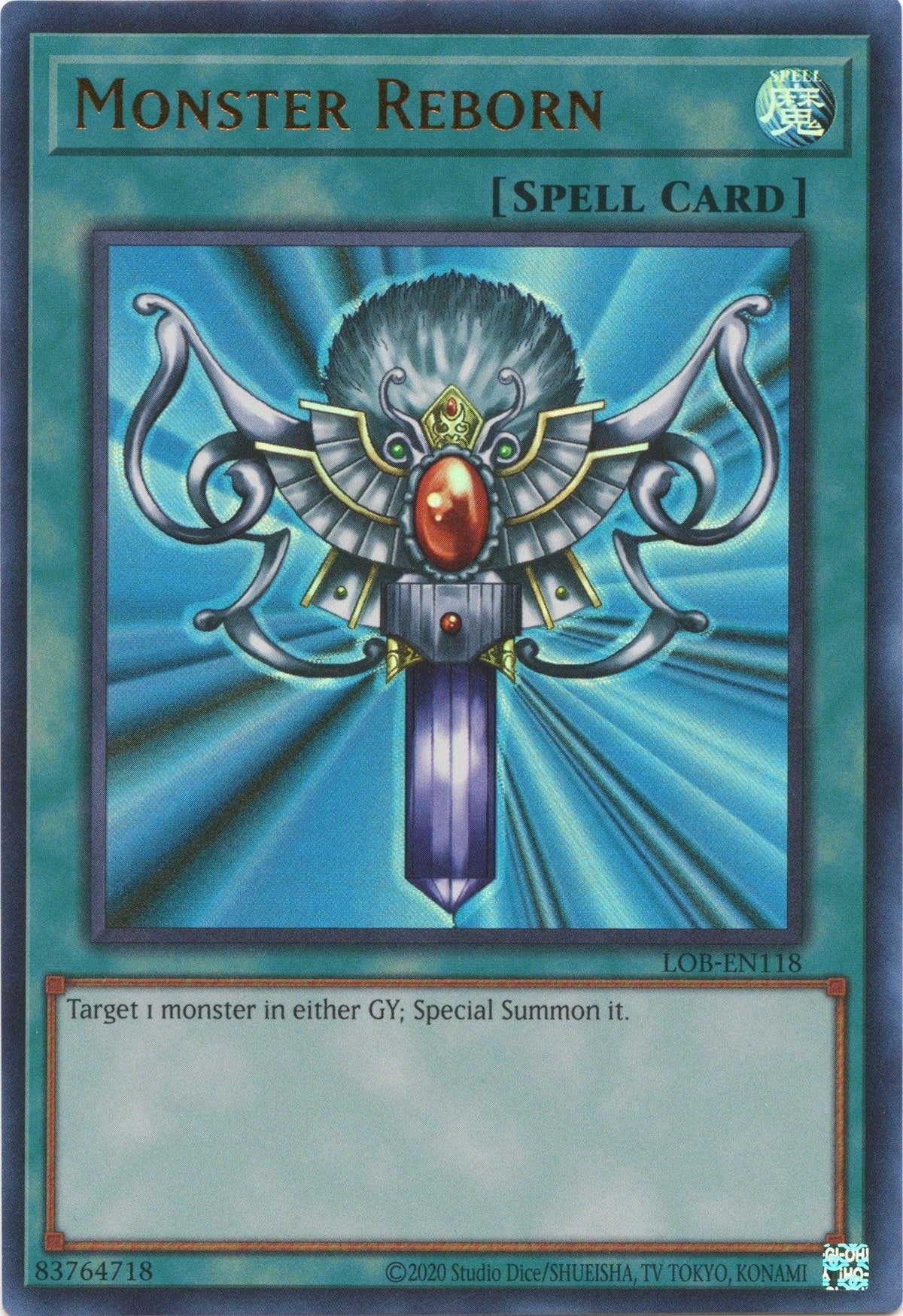 Legend of Blue Eyes White Dragon (25th Anniversary Edition), Normal Spell, Spell, Ultra Rare, Unlimited Monster Reborn (25th Anniversary) [LOB-EN118] Ultra Rare - Trading Card World