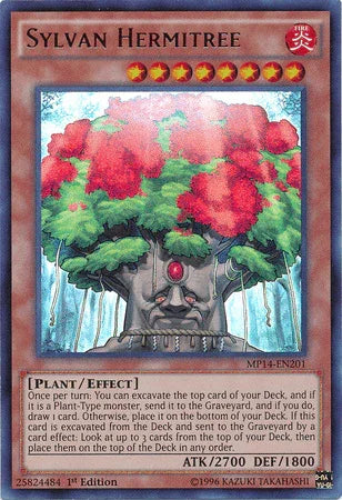 1st Edition, 2014 Mega-Tins Mega Pack, Effect Monster, Fire, Plant, Ultra Rare Sylvan Hermitree [MP14-EN201] Ultra Rare - Trading Card World