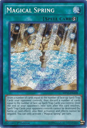1st Edition, 2015 Mega-Tins Mega Pack, Quick Play Spell, Secret Rare, Spell Magical Spring [MP15-EN108] Secret Rare - Trading Card World