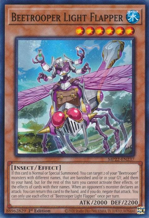 1st Edition, 2022 Tin of the Pharaoh's Gods, Common, Effect Monster, Insect, Water Beetrooper Light Flapper [MP22-EN237] Common - Trading Card World