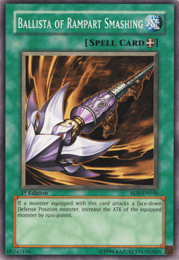 1st Edition, Common, Equip Spell, Rise of Destiny, Spell, Unlimited Ballista of Rampart Smashing [RDS-EN046] Common - Trading Card World