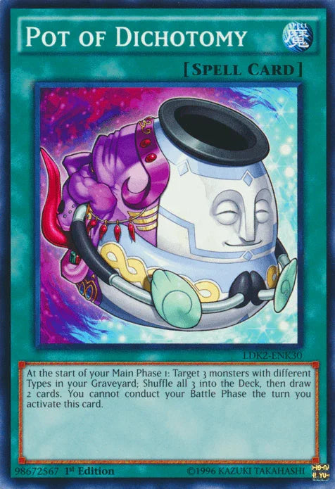 1st Edition, Common, Legendary Decks II, Normal Spell, Spell, Unlimited Pot of Dichotomy [LDK2-ENK30] Common - Trading Card World