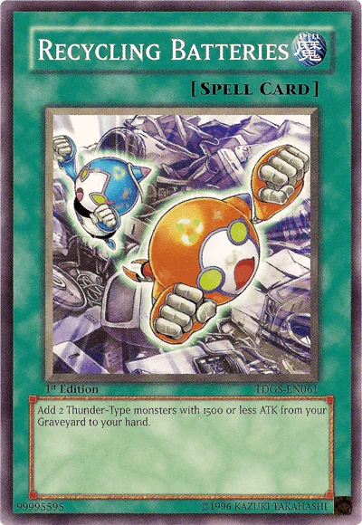 1st Edition, Common, Normal Spell, Spell, The Duelist Genesis, Unlimited Recycling Batteries [TDGS-EN061] Common - Trading Card World
