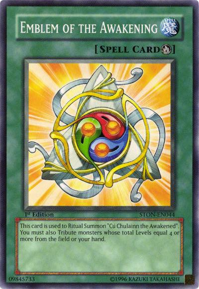 1st Edition, Common, Ritual Spell, Spell, Strike of Neos, Unlimited Emblem of the Awakening [STON-EN044] Common - Trading Card World
