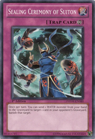 1st Edition, Common, Continuous Trap, Photon Shockwave, Trap, Unlimited Sealing Ceremony of Suiton [PHSW-EN080] Common - Trading Card World