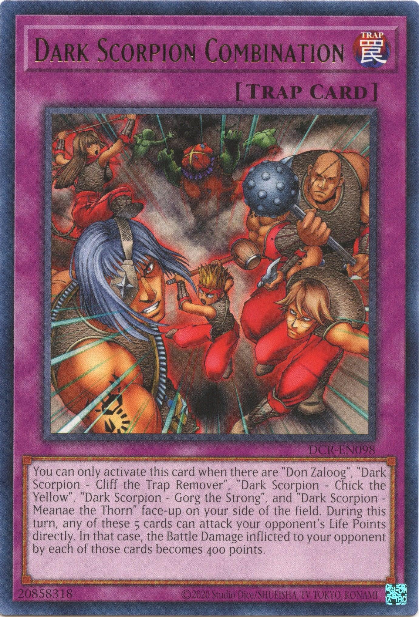 Dark Crisis (25th Anniversary Edition), Normal Trap, Rare, Trap, Unlimited Dark Scorpion Combination (25th Anniversary) [DCR-EN098] Rare - Trading Card World