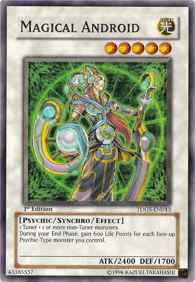 1st Edition, Light, Psychic, Super Rare, Synchro/Effect Monster, The Duelist Genesis, Unlimited Magical Android [TDGS-EN043] Super Rare - Trading Card World