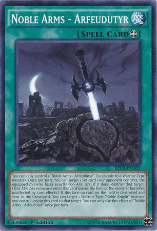 1st Edition, Battle Pack 3: Monster League, Common, Equip Spell, Spell Noble Arms - Arfeudutyr [BP03-EN181] Common - Trading Card World