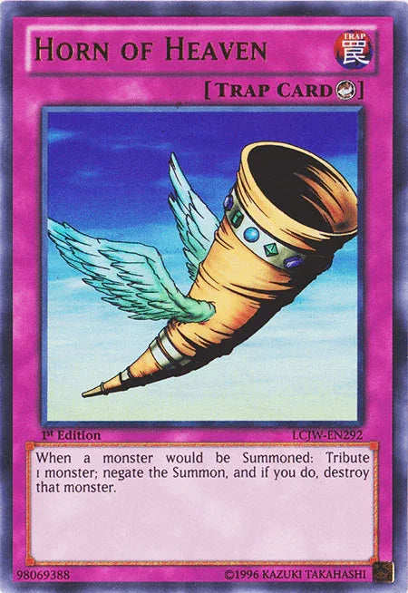 1st Edition, Counter Trap, Legendary Collection 4: Joey's World, Trap, Ultra Rare Horn of Heaven [LCJW-EN292] Ultra Rare - Trading Card World