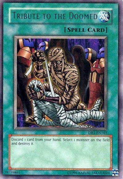 Dark Beginning 1, Normal Spell, Rare, Spell, Unlimited Tribute to The Doomed [DB1-EN165] Rare - Trading Card World