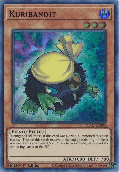 1st Edition, Dark, Dragons of Legend: The Complete Series, Effect Monster, Fiend, Ultra Rare Kuribandit (Purple) [DLCS-EN004] Ultra Rare - Trading Card World