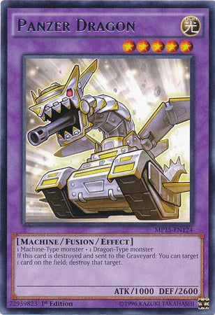 1st Edition, 2015 Mega-Tins Mega Pack, Fusion/Effect Monster, Light, Machine, Rare Panzer Dragon [MP15-EN124] Rare - Trading Card World