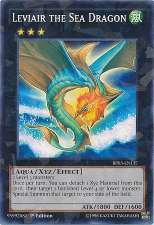 1st Edition, Aqua, Battle Pack 3: Monster League, Shatterfoil Rare, Wind, Xyz/Effect Monster Leviair the Sea Dragon [BP03-EN117] Shatterfoil Rare - Trading Card World