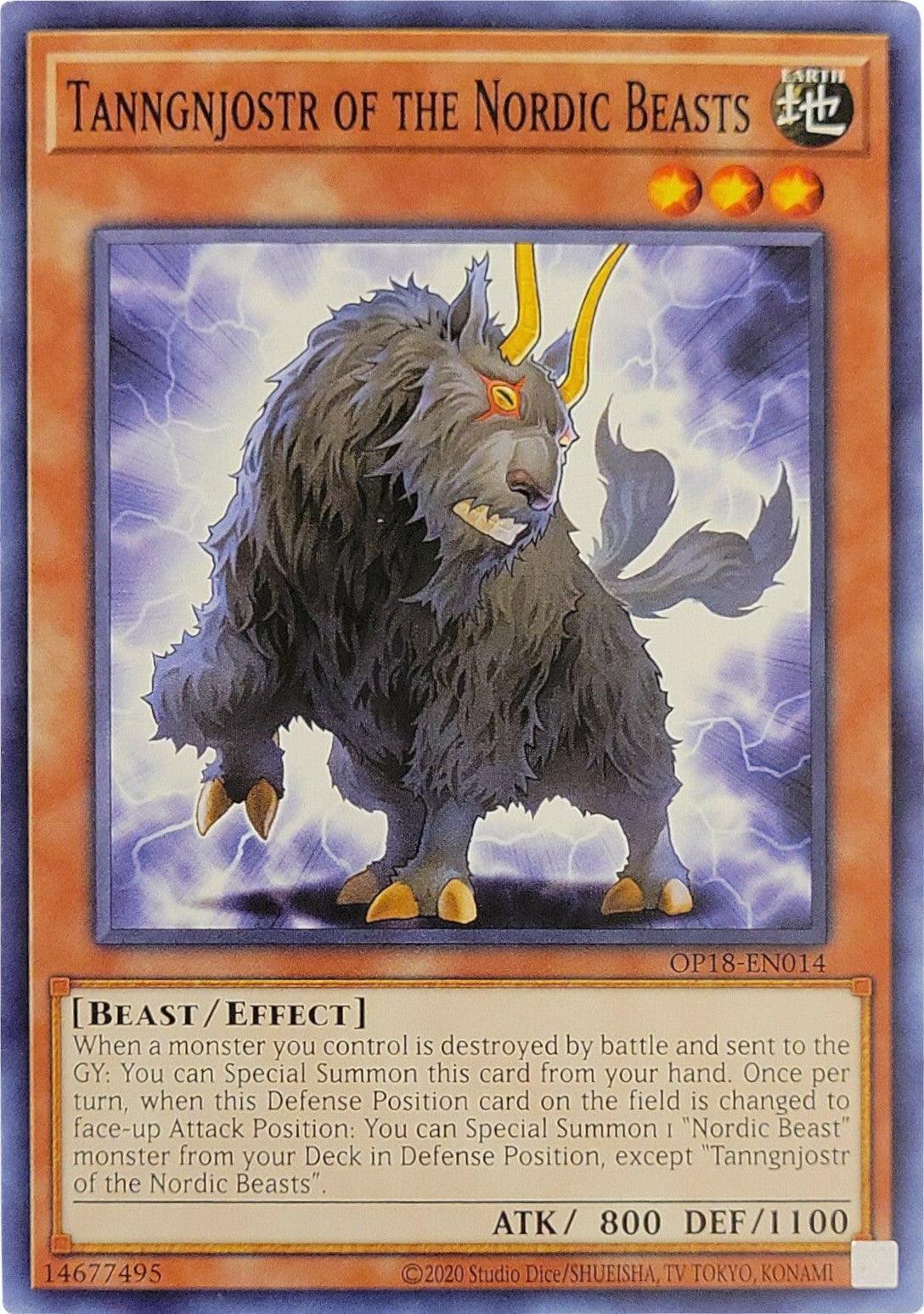 Beast, Common, Earth, Effect Monster, OTS Tournament Pack 18, Unlimited Tanngnjostr of the Nordic Beasts [OP18-EN014] Common - Trading Card World