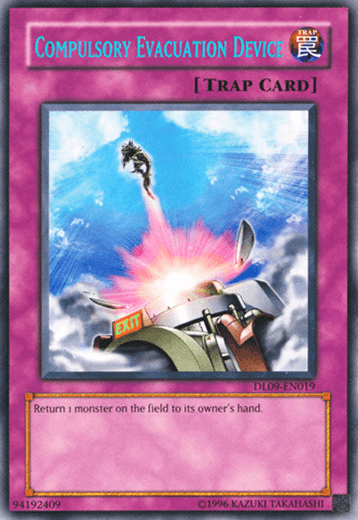 Duelist League Promo, Normal Trap, Rare, Trap, Unlimited Compulsory Evacuation Device (Blue) [DL09-EN019] Rare - Trading Card World