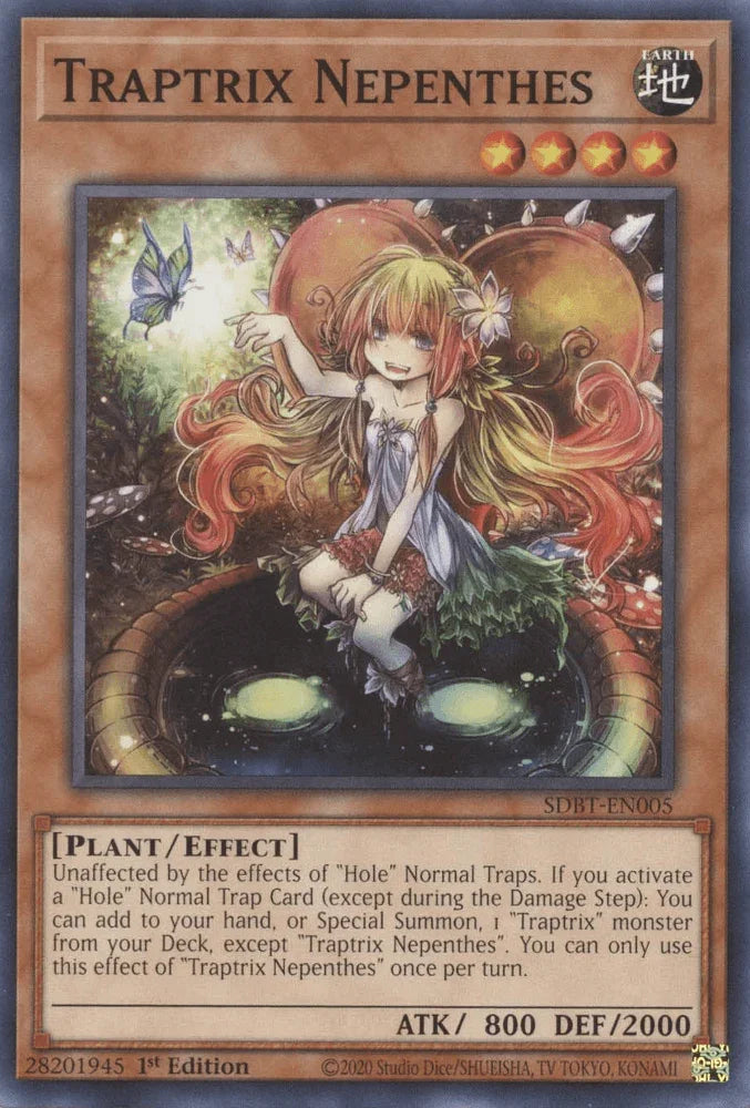 1st Edition, Common, Earth, Effect Monster, Plant, Structure Deck: Beware of Traptrix Traptrix Nepenthes [SDBT-EN005] Common - Trading Card World