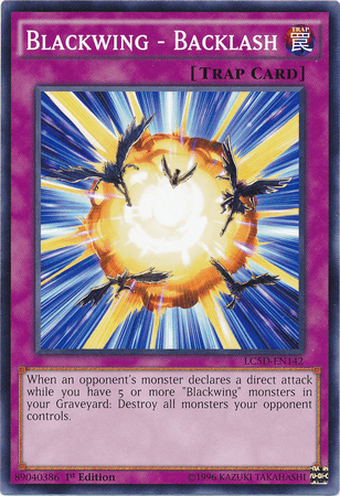1st Edition, Common, Legendary Collection 5D's, Normal Trap, Trap Blackwing - Backlash [LC5D-EN142] Common - Trading Card World