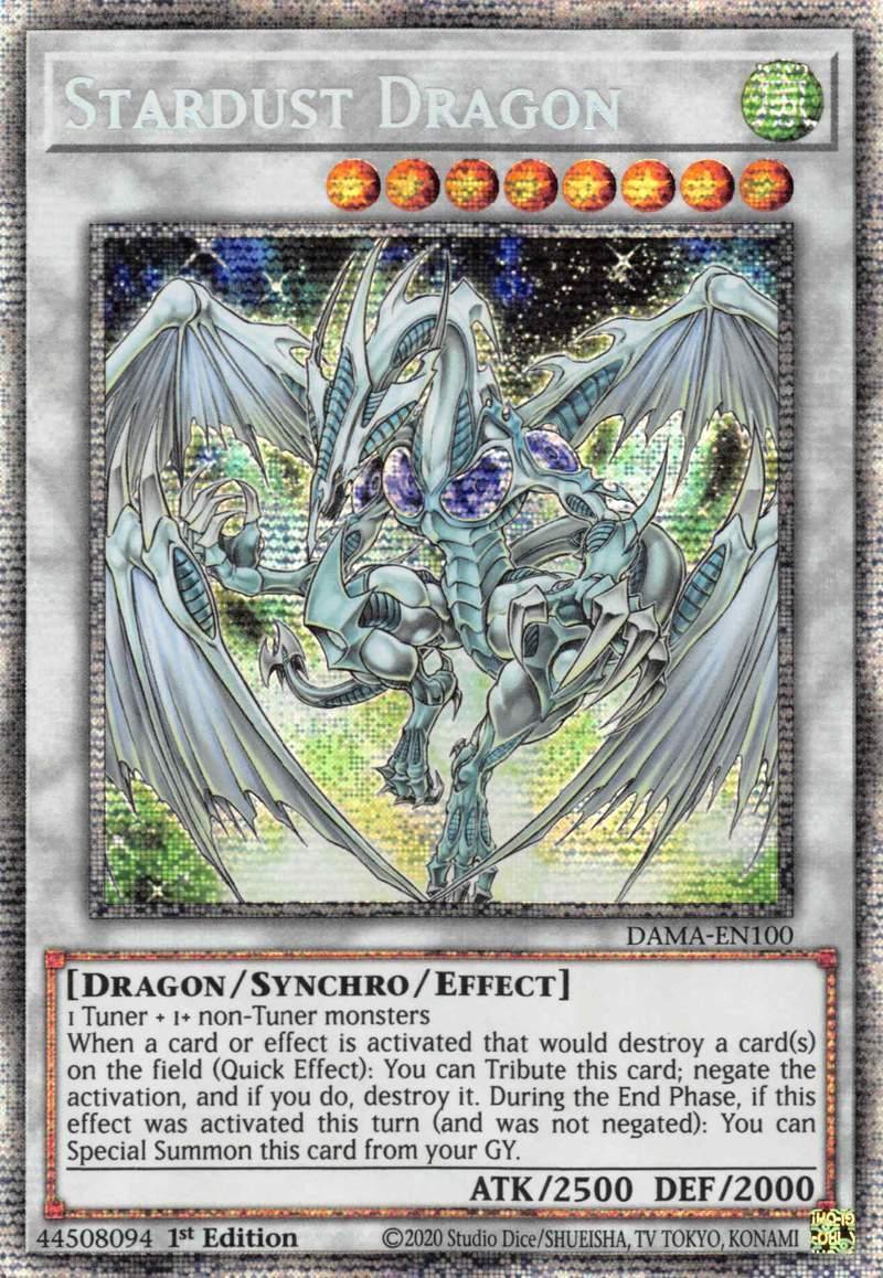 1st Edition, Dawn of Majesty, Dragon, Starlight Rare, Synchro/Effect Monster, Wind Stardust Dragon [DAMA-EN100] Starlight Rare - Trading Card World
