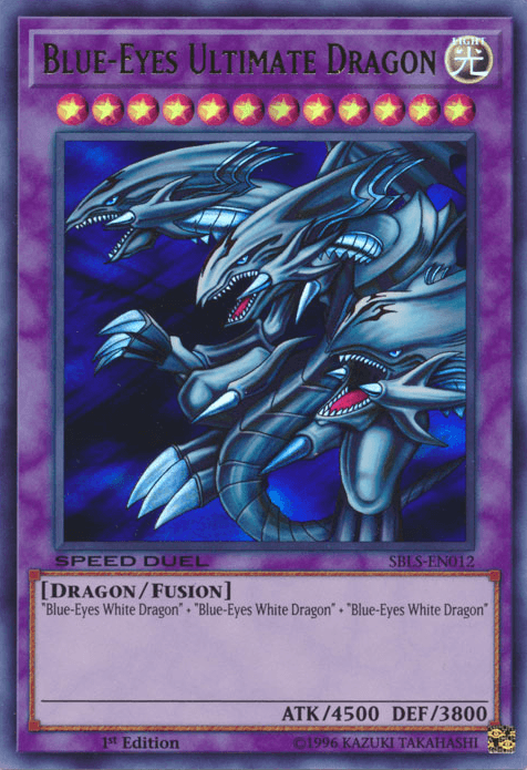 1st Edition, Dragon, Fusion Monster, Light, Speed Duel: Arena of Lost Souls, Ultra Rare Blue-Eyes Ultimate Dragon [SBLS-EN012] Ultra Rare - Trading Card World