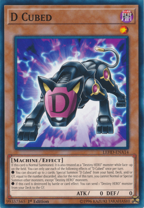 1st Edition, Common, Dark, Effect Monster, Legendary Hero Decks, Machine D Cubed [LEHD-ENA14] Common - Trading Card World