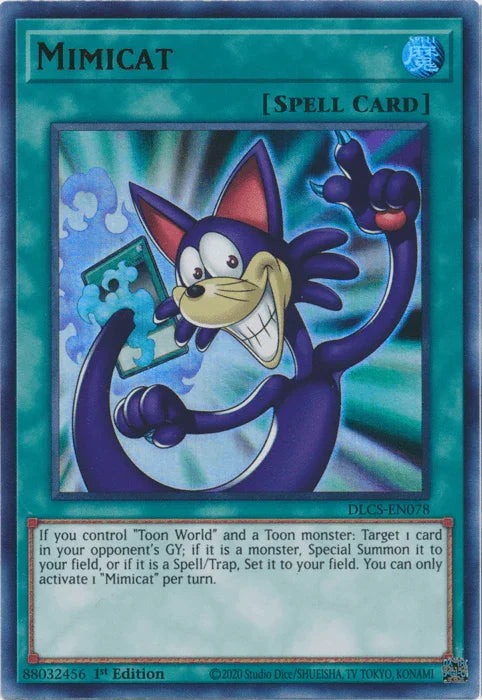 1st Edition, Dragons of Legend: The Complete Series, Normal Spell, Spell, Ultra Rare Mimicat [DLCS-EN078] Ultra Rare - Trading Card World