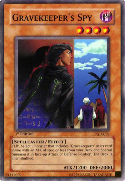 1st Edition, Common, Dark, Effect Monster, Pharaonic Guardian, Spellcaster, Unlimited Gravekeeper's Spy [PGD-059] Common - Trading Card World