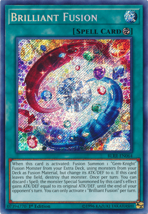 1st Edition, Battles of Legend: Relentless Revenge, Continuous Spell, Secret Rare, Spell Brilliant Fusion [BLRR-EN064] Secret Rare - Trading Card World