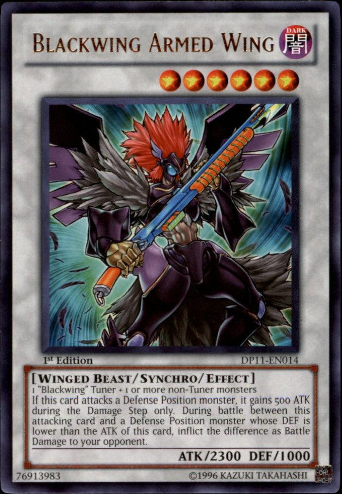 1st Edition, Dark, Duelist Pack 11: Crow, Rare, Synchro/Effect Monster, Winged Beast Blackwing Armed Wing [DP11-EN014] Rare - Trading Card World