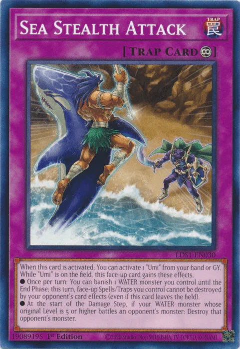 1st Edition, Common, Continuous Trap, Legendary Duelists: Season 1, Trap Sea Stealth Attack [LDS1-EN030] Common - Trading Card World